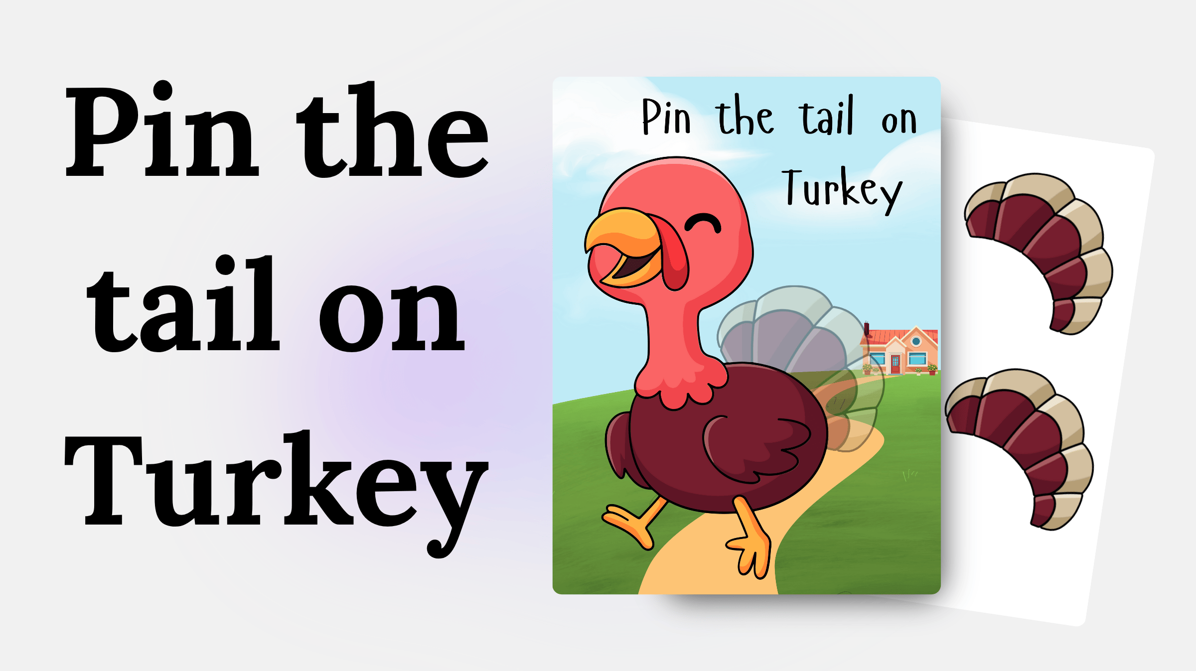 new] pin the tail on the turkey - free printable pdf